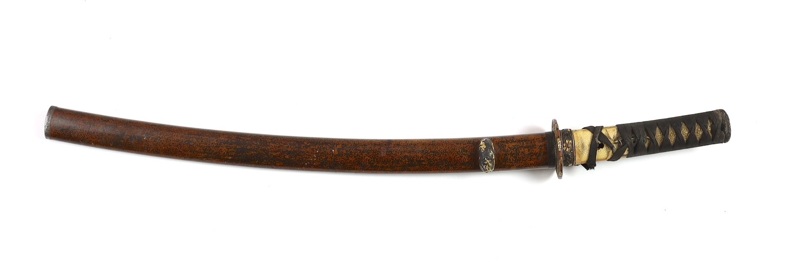 A Japanese wakizashi, the tang signed Yoshitake